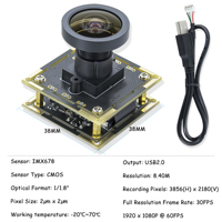 Module de caméra grand angle sans distorsion HZ OEM HZ-4K2353 V11, capteur CMOS HDR 4K 8MP IMX678 à faible luminosité, 1/1.8\", 30FPS, USB 2.0 UVC