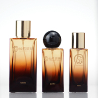 Flacons de parfum de luxe à fond épais en verre avec couvercle en plastique, 30ml 50ml 100ml, logo personnalisé sérigraphié, marque CANSHENG, Chine, pour hommes