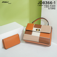 QAZA Prix Bas en Gros Sacs à Main Luxe de Qualité Supérieure 2 en 1 pour Femmes 2024 Sac à Bandoulière en Cuir PU Mode Color Block