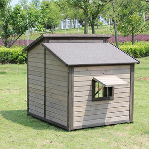 Massief houten universele hondenkennel, anti-corrosie, bescherming tegen regen en zon, warmte-isolatie voor alle seizoenen - geen montage vereist - Product Image 3