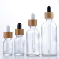 Flacons compte-gouttes en verre transparent de luxe 50 ml, sérigraphiés, pour huiles essentielles, vente en gros, emballage carton, certifiés TUV/ISO, commande minimum