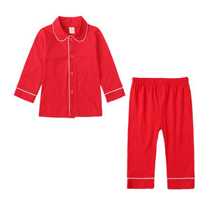 Conjunto <span class=keywords><strong>de</strong></span> Pijamas <span class=keywords><strong>de</strong></span> Algodón Rojo para Niños al por Mayor, Conjunto <span class=keywords><strong>de</strong></span> 2 Piezas con Volantes, Ropa para Niñas, Pijama con Volantes, Conjunto <span class=keywords><strong>de</strong></span> Pijamas Navideños para Niños - Product Image 5