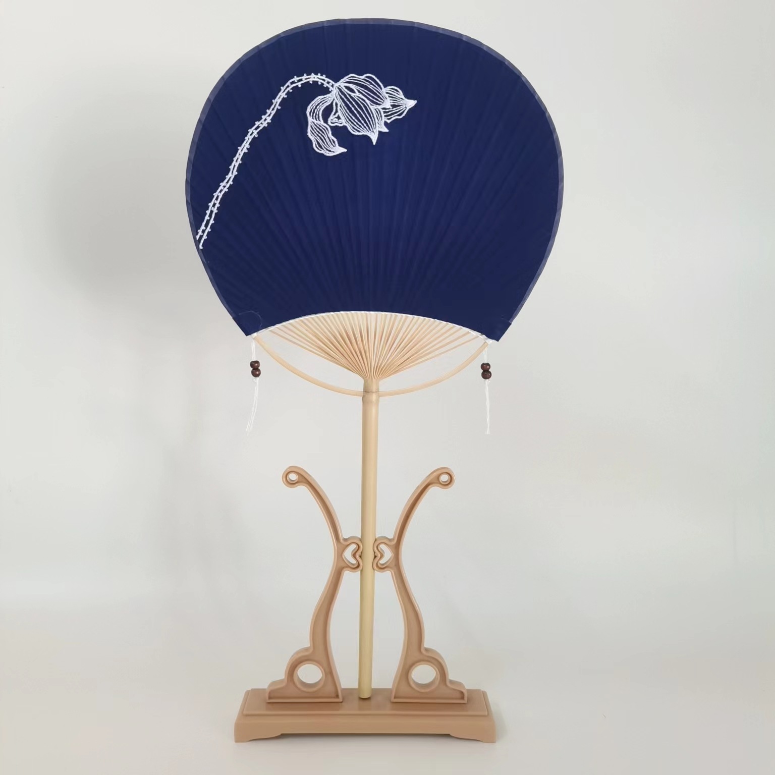 Embroidered with lotus flowers