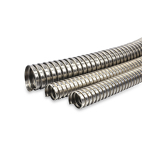 Conduit flexible en acier inoxydable ondulé de fabrication chinoise, haute flexibilité, 1/2'', tuyau pour câbles SS304, ignifuge, résistant à la corrosion, CE ML