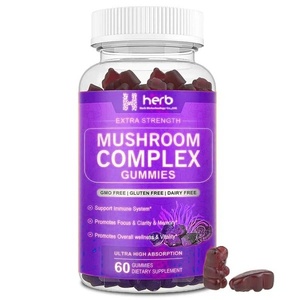 Bonbons Gommeux Véganes aux Champignons et Ashwagandha pour Énergie et Concentration, Marque Privée OEM/ODM - Product Image 1