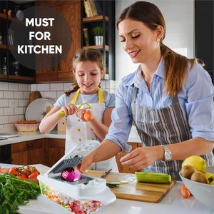 RUK 22-en-1 multi-usage <span class=keywords><strong>hachoir</strong></span> à légumes trancheuse oignon Dicer coupe-aliments pour tomates Fruits séparateur d'oeufs 11 lames presse-agrumes - Product Image 2