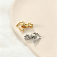 Offre Spéciale – Fermoirs Cœur en Laiton de Qualité Supérieure, Plaqué Or/Rhodium, Attaches Perles pour Adultes, Accessoire de Fabrication de Bijoux DIY