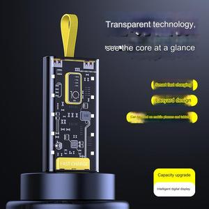 HDL พาวเวอร์แบงค์ความจุสูง 10000mAh สายในตัว ชาร์จเร็ว PD 22.5W ไฟฉายโปร่งใส สายคล้องคอ จอแสดงผล LED - Product Image 5
