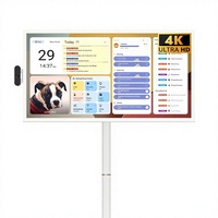 TV Portabel Pintar UHD 4K 32'' Baru Generasi ke-2 16(8+8) GB RAM+256GB +128GB Android 16 Bersertifikasi EDLA Layar Sentuh Putih untuk 5.3
