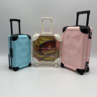 Boîte de rangement personnalisée en forme de mini-valise avec ensemble de sacs en Mylar holographique pour l'emballage de bonbons et de gommes - Étanche à l'humidité et aux odeurs
