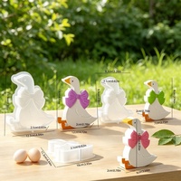 Moule en silicone Early Riser Bow Goose pour bougies en gypse DIY, aromathérapie, ornement, grande, moyenne, petite taille, décoration de table, réutilisable
