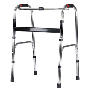Andador de Acero Inoxidable Plegable de Una Sola Pieza con 6 Ajustes de Altura y Almohadillas Antideslizantes Gruesas para Asistencia a la Movilidad de Personas Mayores - Product Image 4