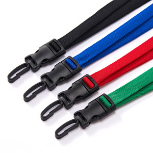 Bestom 2135-465x Flat Tubular Solid Color Detachable Breakaway Office <b>Lanyard</b> for ID Cards Bulk for Employee Badges - Product Image 2
