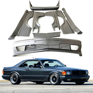 Pièces de modification automobile pour Benz <span class=keywords><strong>W126</strong></span> <span class=keywords><strong>SEC</strong></span> Pare-chocs avant arrière Jupes latérales Ailes pour Mercedes C126 AMG Kit carrosserie large - Product Image 1