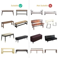 Housse de banc moderne en mélange élastique 92% polyester/8% élasthanne, teinte unie, ajustement parfait, lavable en machine, pour extérieur, 90-120 cm