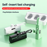 Mini batterie externe en capsule 5000Ah Chargeur de batterie externe compact Chargeur portable pour Cargador De apple iphone 15 PowerBank