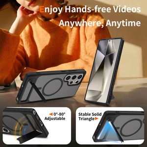 Funda Magnética para Teléfono <span class=keywords><strong>Samsung</strong></span> S26 Ultra S25, Carga Inalámbrica, Sensación de Piel, Antigolpes, con Soporte de Tira - Product Image 5