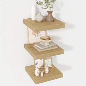 Cadre flottant en bois <span class=keywords><strong>Suspension</strong></span> mur objet cadre pour salle de bain <span class=keywords><strong>cuisine</strong></span> salon comme étagère murale ou support de rangement suspendu - Product Image 3