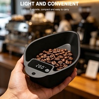 Mini balance à café numérique avec tasse graduée, précision 0,1g, 0,3g-1000g, rechargeable par Type-C, balance pour grains de café