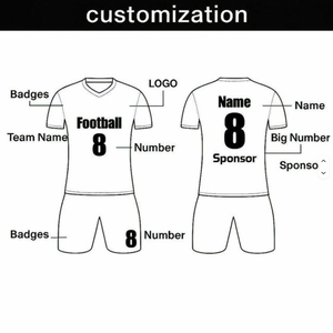 Ensemble d'uniformes de football personnalisés en gros d'usine, maillot de football respirant à manches courtes pour l'entraînement et la compétition - Product Image 5