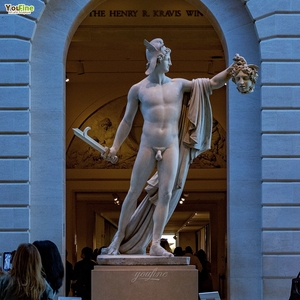 Famosa <span class=keywords><strong>Statua</strong></span> Classica in <span class=keywords><strong>Marmo</strong></span> di Perseo che Uccide Medusa, Realizzata a Mano da YOUFINE per Arredamento Villa - Product Image 2