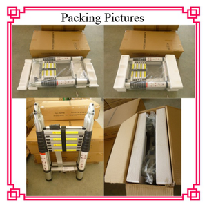 Échelle télescopique pliante en aluminium avec 5 marches et une capacité de charge de 150 kg pour usage domestique - Product Image 5