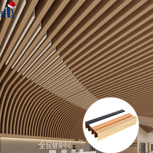 FangfeiMeirer Factory Décoratif Faux Aluminium en forme de U Lamelle d'habillage extrudée pour <span class=keywords><strong>plafond</strong></span>/mur, ignifuge, étanche, thermolaqué, pour garage - Product Image 1