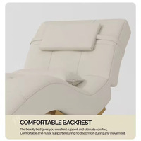 Table de massage ergonomique en acier inoxydable écologique avec dossier réglable en forme de S, réglage hydraulique de la hauteur, rotation à 360°