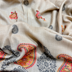 OEM ODM Custom Floral Jamawar <b>Shawl</b> Jacquard Weave Skin-Friendly Breathable Elegant Soft Lightweight Traditional Fashion Bulk - Product Image 6