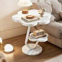 Table basse ronde européenne moderne avec plateau en bois massif et étagère de rangement, design simple, durable, meubles de salon, par DELANTO