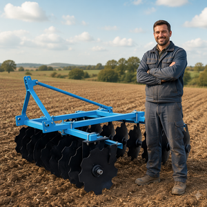 Herse à disques robuste combinée avec <span class=keywords><strong>broyeur</strong></span> de sol pour le défrichement, le désherbage et le labourage, herse à disques tractée par tracteur 80 CV pour la ferme - Product Image 6