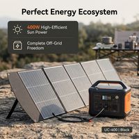 Kit de panneaux solaires portables d'urgence 400W, panneau mono pliable à haute efficacité (23%), pour station d'alimentation de secours à domicile, générateur, panne de courant