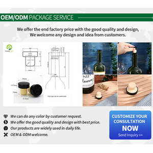 Bouteille d'eau en verre personnalisée en gros d'usine avec <span class=keywords><strong>bouchon</strong></span> en bois <span class=keywords><strong>bouchon</strong></span> en liège pour couvercles <span class=keywords><strong>de</strong></span> vodka et fermetures <span class=keywords><strong>de</strong></span> bouteilles - Product Image 2