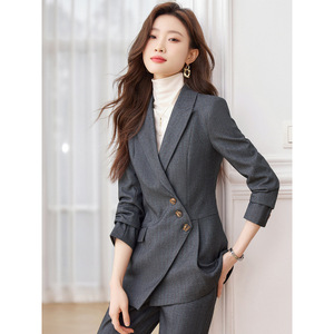 Women's Suit <b>Set</b> Full Sleeve Worsted Anti-Wrinkle <b>Office</b> Lady Commute Style SY6383 - Product Image 1