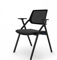 Chaise de formation pliable empilable moderne avec tablette d'écriture, dossier en maille, pour bureau, salle de réunion, formation des étudiants