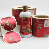 Étiquettes autocollantes imprimées imperméables en rouleau pour emballages de bouteilles et pots de cosmétiques, produits de soin personnel, shampoings, en PVC, PET, PP