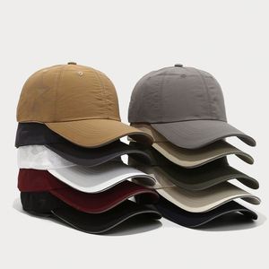 Spring Summer New Nylon Quick Drying <b>Shade</b> Cap Men's Women's Fashion Breathable Mesh <b>Sun</b> Hat Solid Color Baseball Cap - Product Image 1