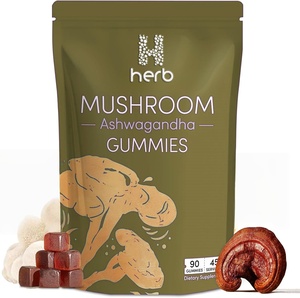 Gomitas de Hongos Orgánicos de Marca Privada OEM/ODM con Ashwagandha y Melena de León, Suplemento Energético para Mejorar la Inmunidad - Product Image 1