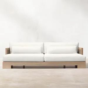 Luxo impermeável teca jardim mobiliário pátio exterior mobiliário jardim teca sofás