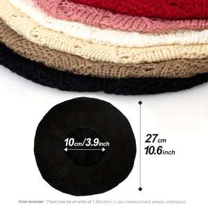 Béret en tricot tendance pour femme, style artiste français, bonnets décontractés de printemps pour femmes - Product Image 6