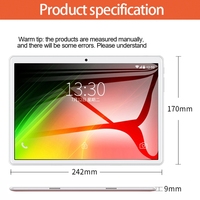 Tablette d'appel BDF S10 3G 10.1 pouces 4GB + 64GB Android 10 MTK8321 Octa Core Dual SIM Tablette d'appel BDF S10