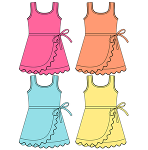 Vêtements de sport ODM personnalisés, motif floral, robe de yoga pour filles, short avec doublure, coton respirant, élasthanne, tennis, mode, nouveaux designs - Product Image 6