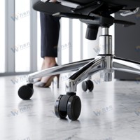 Chaise de bureau ergonomique moderne pivotante avec base réglable en hauteur, accoudoirs intégrés pour chambre et usage domestique/bureau