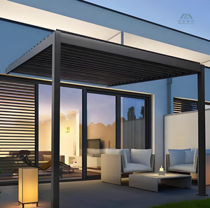 Pergola imperméable auto-cicatrisante de toit de pavillon de persienne rétractable motorisée bioclimatique en aluminium directe d'usine - Product Image 5