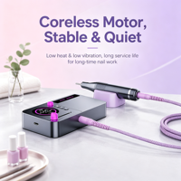 Perceuse à ongles électrique sans fil 18000 tr/min avec batterie rechargeable, lime à ongles portable pour manucure professionnelle en salon OEM