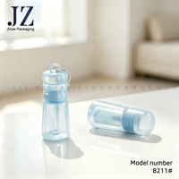 Tube de brillant à lèvres transparent 3 ml Jinze avec logo personnalisé, grand applicateur carré, emballage cosmétique vide