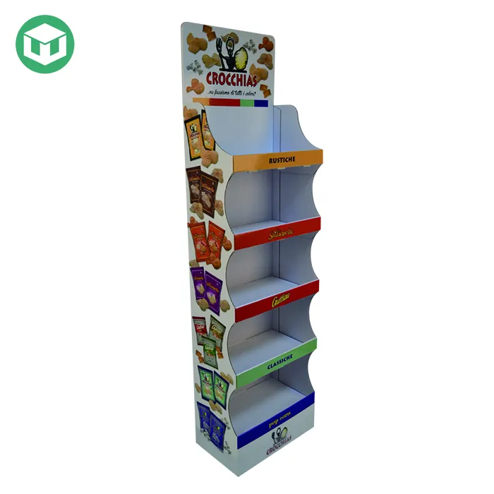 Punto di Vendita ondulato serpenti giocattolo di cartone personalizza rack display di carta della torta per i commerci all'ingrosso