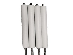 Con lăn polyurethane chống mài mòn màu trắng con lăn cao su PU mới để in cho nhà hàng cửa hàng thực phẩm nhà máy sản xuất - Product Image 2