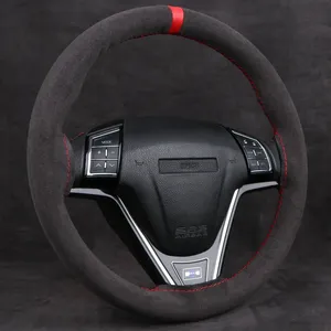 <span class=keywords><strong>Funda</strong></span> Universal <span class=keywords><strong>para</strong></span> <span class=keywords><strong>Volante</strong></span> <span class=keywords><strong>de</strong></span> Coche, Cosida a Mano, <span class=keywords><strong>de</strong></span> Cuero Sintético, con Trenzado <span class=keywords><strong>de</strong></span> Gamuza Suave - Product Image 2