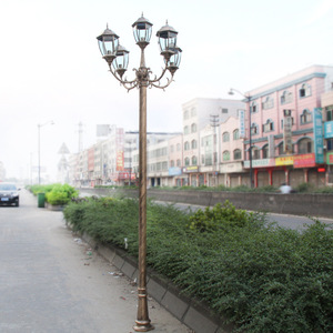 Lampadaire de jardin extérieur en fer, LED blanc chaud, abat-jour en verre, IP66, AC 220V, 2700K, garantie 10 ans, détecteur de mouvement, alimenté par énergie solaire - Product Image 4